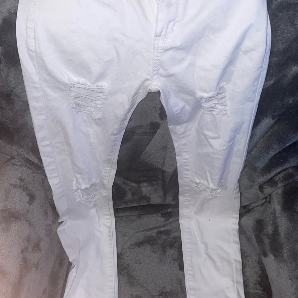 White skinny jeans for juniors